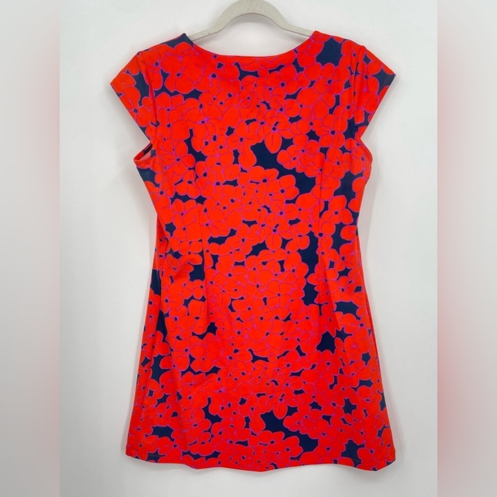 ☀️ MAHI GOLD Blue and Red Riptide Floral Dress 🌊